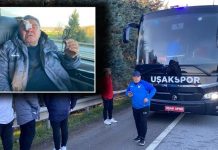 Sporda Şiddet; Deplasman dönüşü takım otobüsüne taşlı-sopalı saldırı. Sportif Direktörün burnu kırıldı