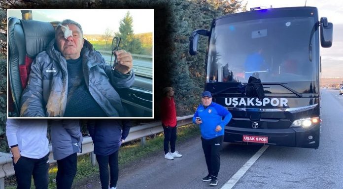 Sporda Şiddet; Deplasman dönüşü takım otobüsüne taşlı-sopalı saldırı. Sportif Direktörün burnu kırıldı