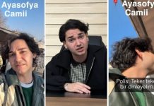 🎥Ayasofya’da güvenlik görevlisinden ziyaretçilere garip sorular: ‘Müslüman mısın? Kelime-i Şehadet getir’