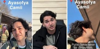 🎥Ayasofya’da güvenlik görevlisinden ziyaretçilere garip sorular: ‘Müslüman mısın? Kelime-i Şehadet getir’