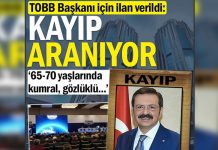 65-70 yaşlarında, kumral, uzun boylu… Rifat Hisarcıklıoğlu için kayıp ilanı veildi