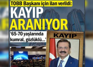 65-70 yaşlarında, kumral, uzun boylu… Rifat Hisarcıklıoğlu için kayıp ilanı veildi