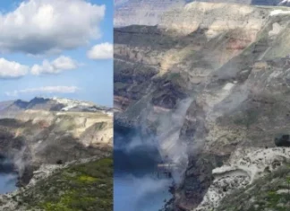 Ege Denizi’ndeki sismik hareketlilik nedeniyle nüfusun yarısından fazlası Santorini Adası’ndan ayrıldı.
