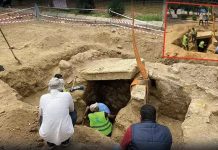 Aydın’da Roma dönemine ait mezar yol çalışmasında ortaya çıktı