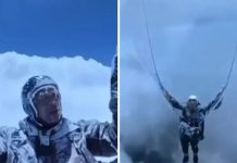 Paraşütçü, hortuma kapılıp 8.5 kilometre yükseğe çıkınca dondu!