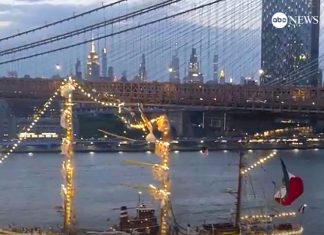 📽️Meksika Donanmasi’na ait dev yelkenli Brooklyn Köprüsü’ne çarpti!