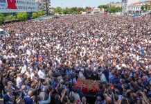 Ferdi Başkanı on binler uğurladı