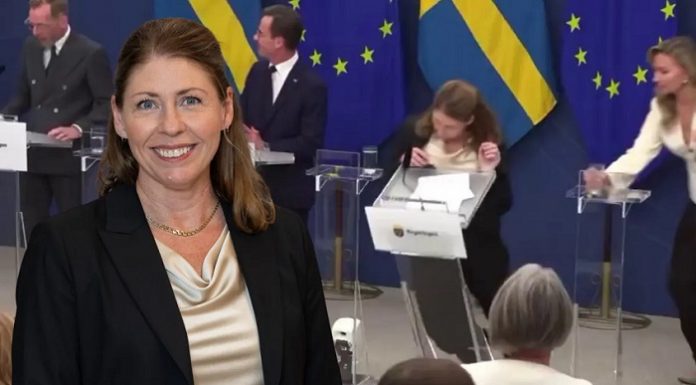 🎥Talihsizliğin böylesi. İsveç’in yeni Sağlık Bakanı ilk basın toplantısında bayıldı!