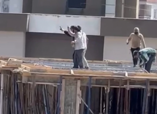 🎥Müziğe dayanamadılar, başladılar inşaatın 10. katında halaya…