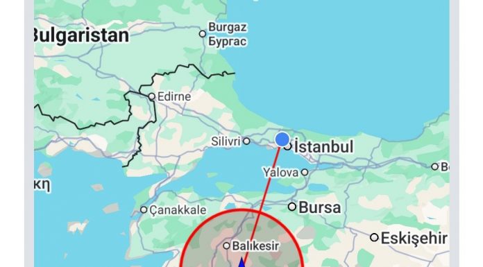 İstanbul da hissedildi. Balıkesir’de 6.1 büyüklüğünde deprem.