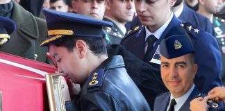 Şehit pilot yarbay da uğurlandı