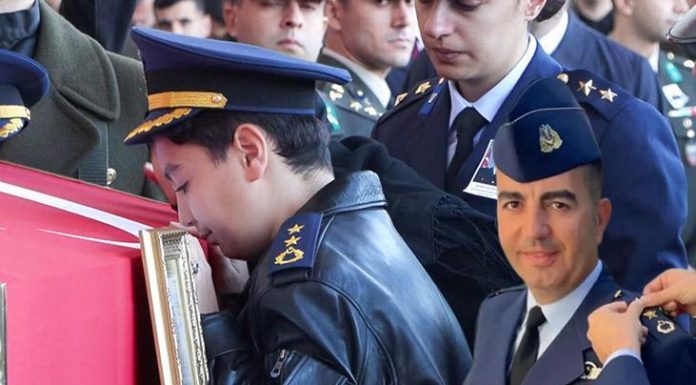 Şehit pilot yarbay da uğurlandı