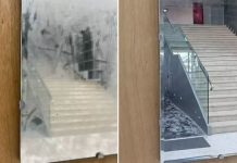 Sanat eserini “kirli ayna” sanıp tuvalet kağıdıyla sildi; pırıl pırıl yaptı!