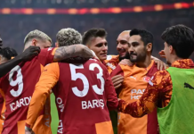 5 gol, 2 kırmızı kart. Gergin maç Galatasaray’ın