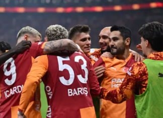 5 gol, 2 kırmızı kart. Gergin maç Galatasaray’ın