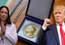 Normal yolla olmasa da Trump, Machado’un elinden Nobel’ine kavuştu