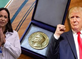 Normal yolla olmasa da Trump, Machado’un elinden Nobel’ine kavuştu
