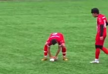 🎥 Top, martıya çarptı; futbolcu, hareketsiz kalan martıyı kalp masajı yaparak hayata döndürdü.