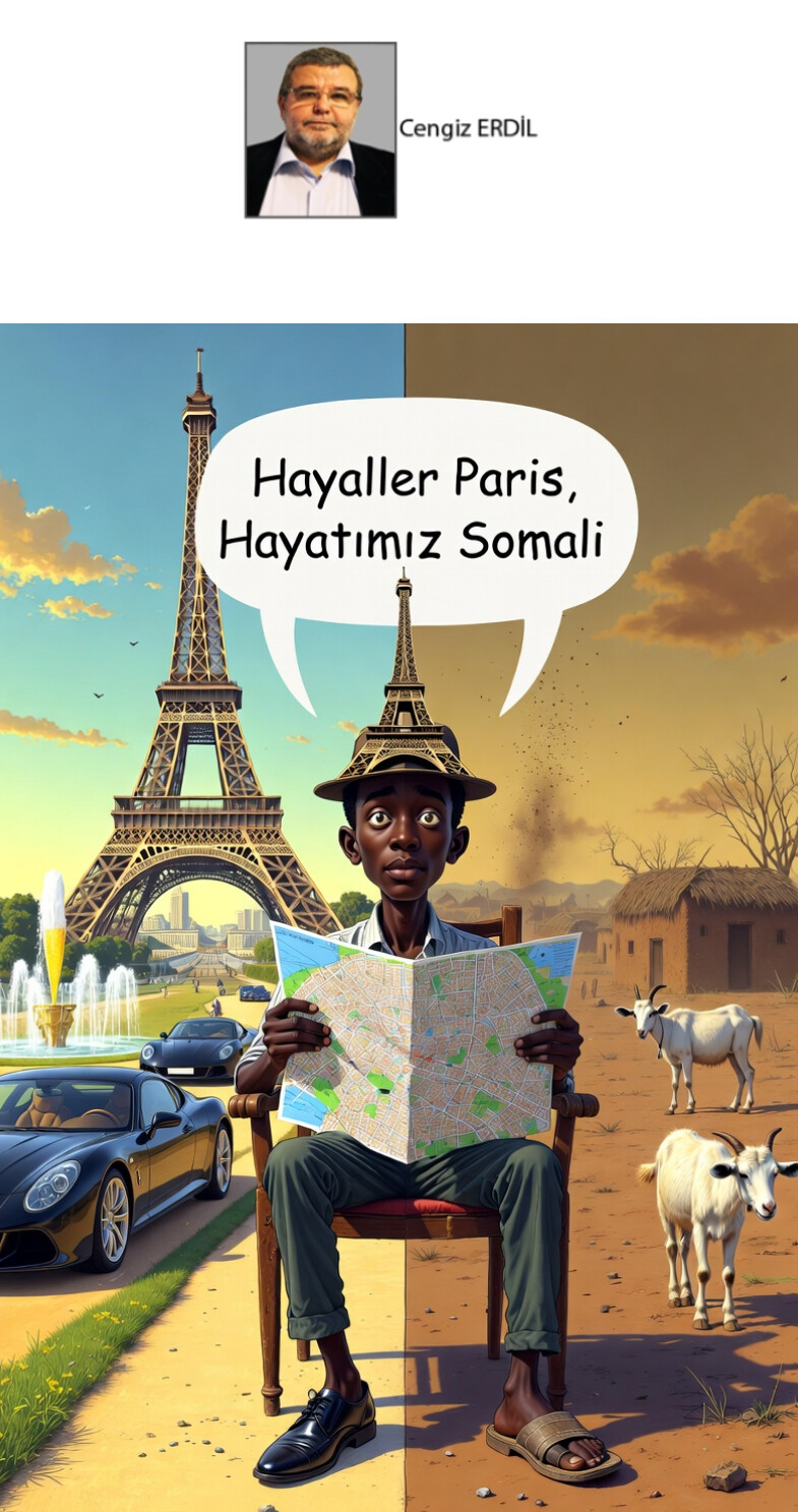 Cengiz ERDİL;              BU 1 MAYIS’TA DA “HAYALLER PARİS HAYATIMIZ SOMALİ”