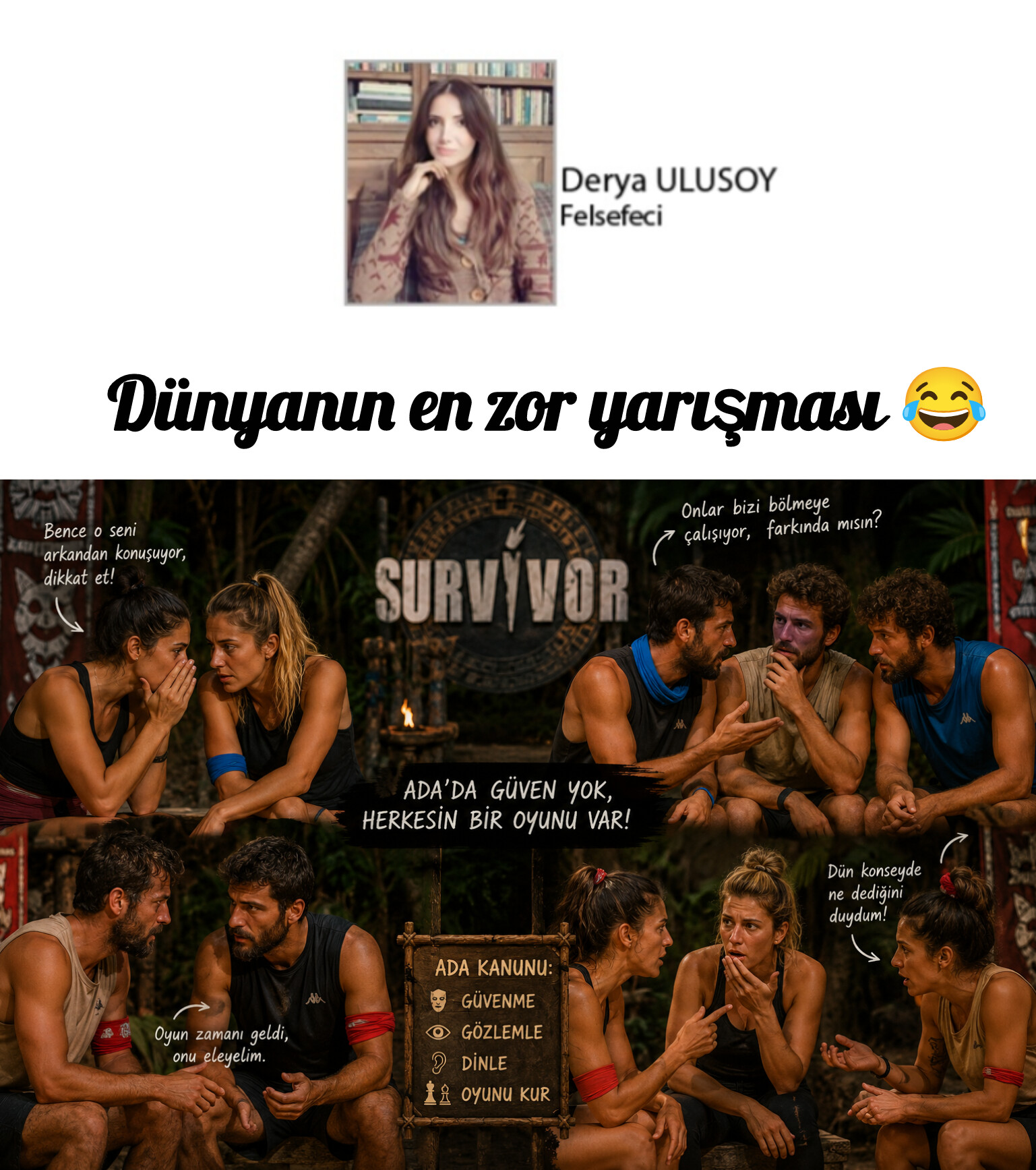 Derya ULUSOY; Dünyanın En Zor Yarışması mı, Yetişkinler İçin Çocuk Parkı mı?
