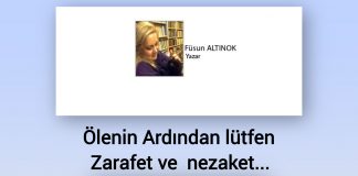 Füsun ALTINOK; Ölenin Ardından